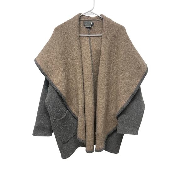 By Anthropologie Hygge Cardigan wool open front oversized gray brown size M/L - Picture 1 of 8